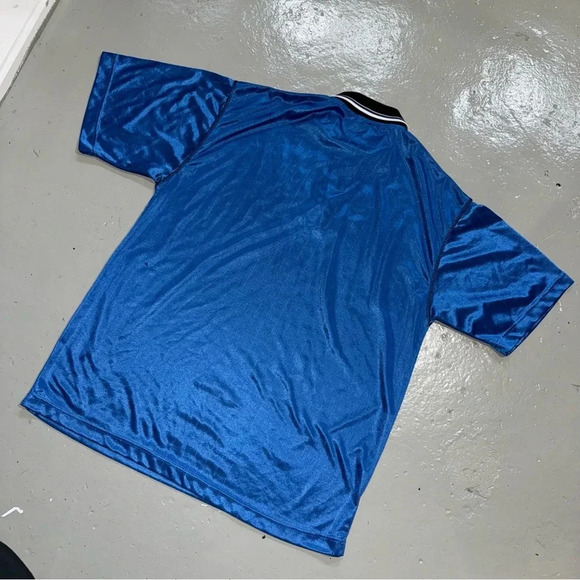 Men’s Vintage 80’s Cache Creek Athletic Brand Blue Jersey Zipper Polo Size: L - Picture 10 of 14